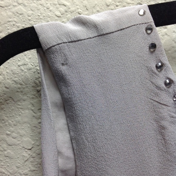 Jack Wills Gray Silk Embellished Sleeveless Dress - Picture 8 of 8